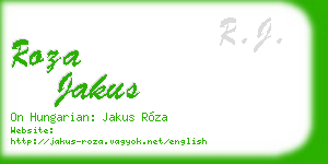 roza jakus business card