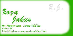 roza jakus business card